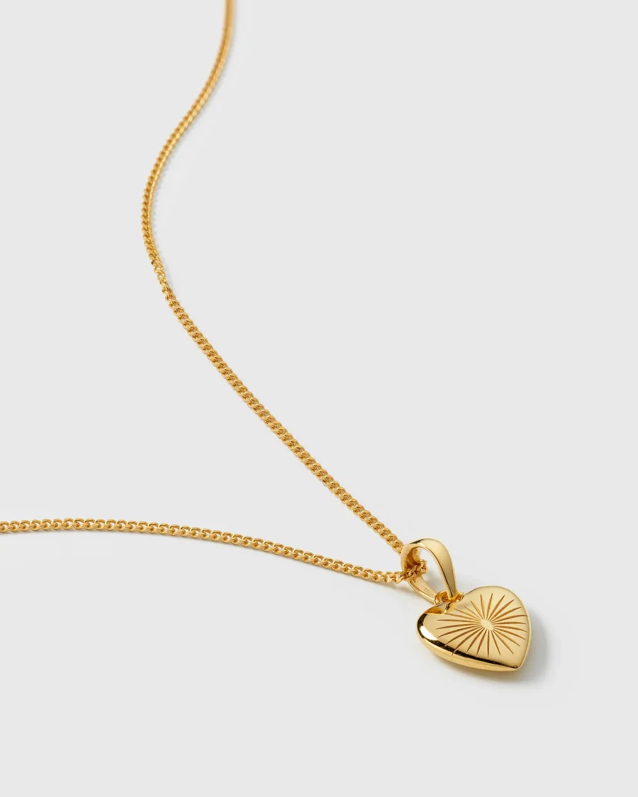 Syster P - Sunburst Heart Halsband, Guld