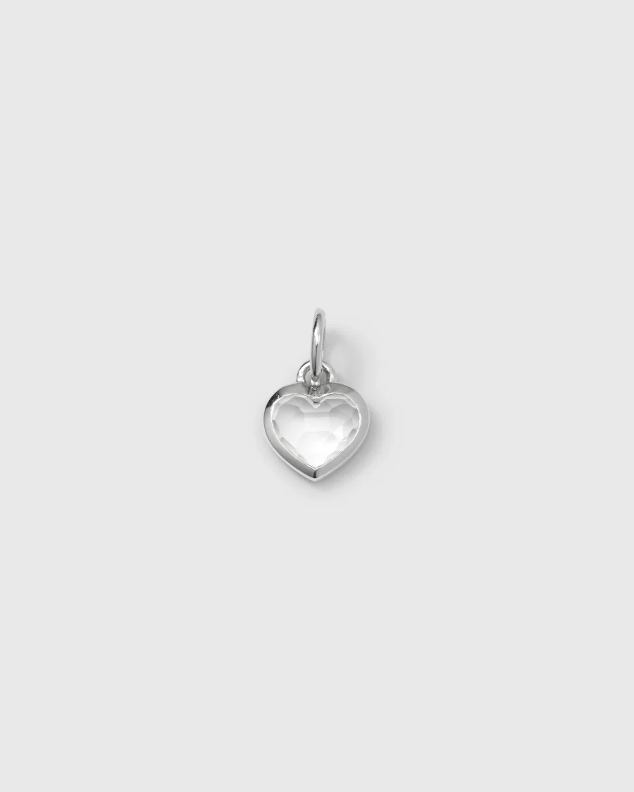 Syster P - Beloved Heart Pendant Silver, Crystal