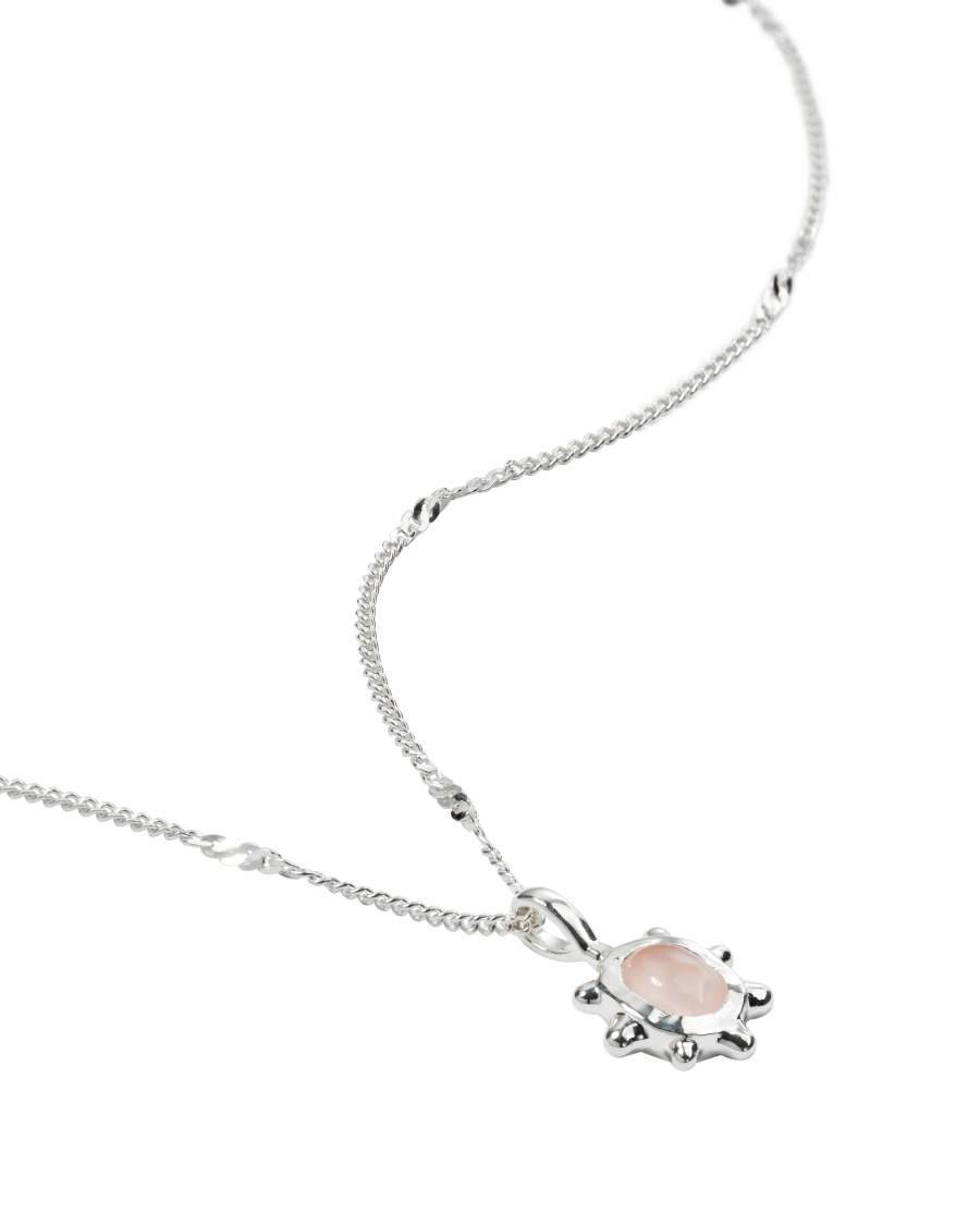 Syster P - Florentina Halsband Rosenkvarts Silver